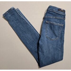 Citizens of Humanity Rocket High Rise Skinny Jeans Womens 25 Denim Whiskered USA